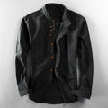 Men's linen long-sleeved button-down shirt