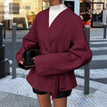 Womens Elegant Belted Trench Coat #09
